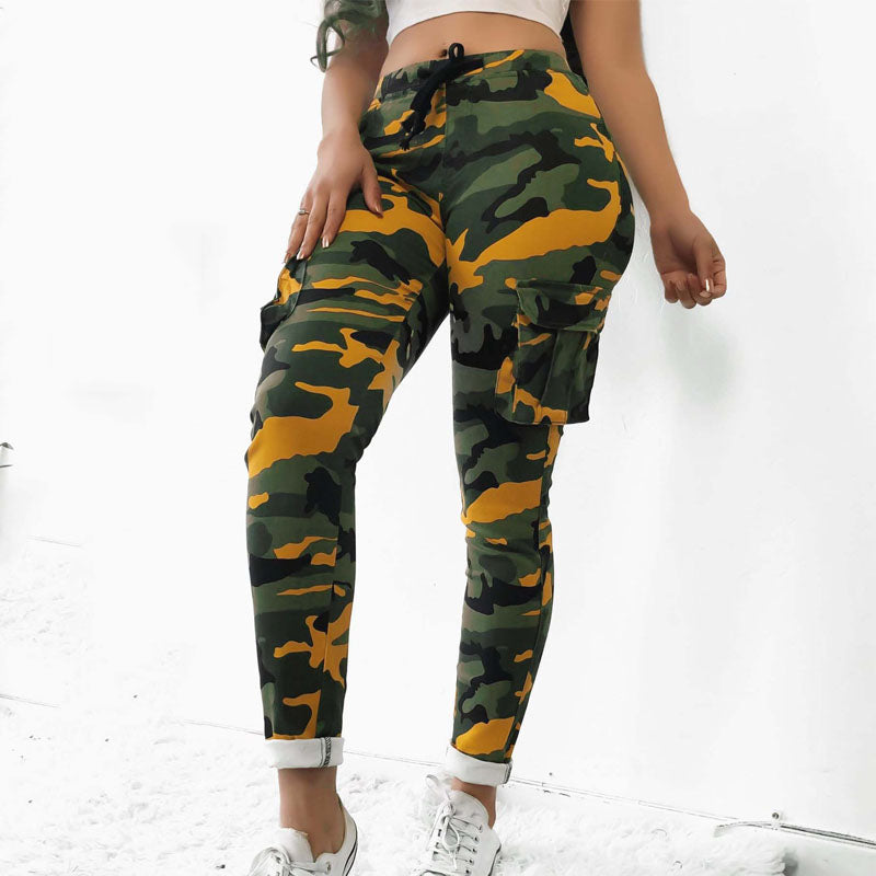 🌿 Comfy Camo High Waist Trousers: Your New Casual Must-Have! 🍂
