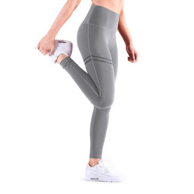 High Waist Yoga Pants Casual Sports High Waist Leggings Solid Color Models