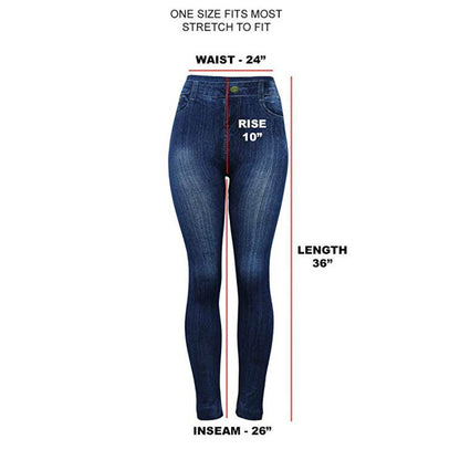 Women Leggings Plus size Faux Denim Jeans Leggings
