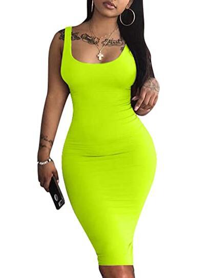 Womens Sexy Bodycon Tank Dress Sleeveless - BLUTIFUL1