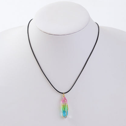 Women's Transparent Geometric Diamond Crystal Necklace - BLUTIFUL1