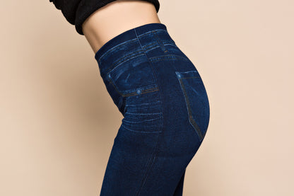 Women Leggings Plus size Faux Denim Jeans Leggings