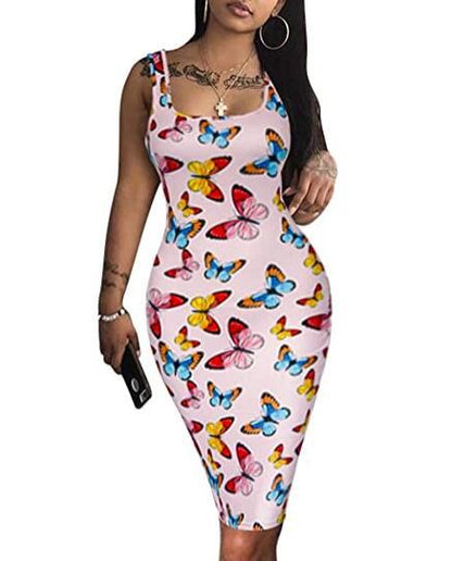 Womens Sexy Bodycon Tank Dress Sleeveless - BLUTIFUL1