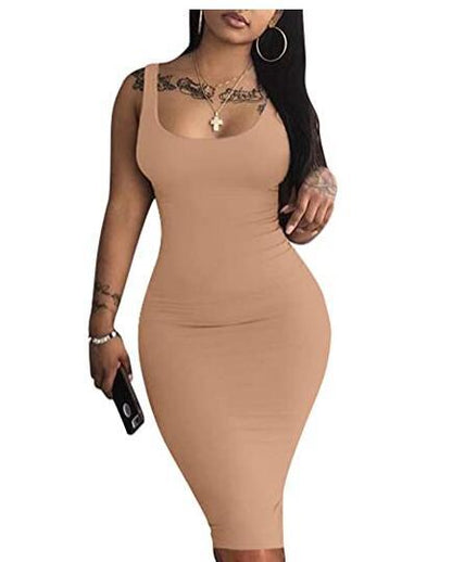 Womens Sexy Bodycon Tank Dress Sleeveless - BLUTIFUL1