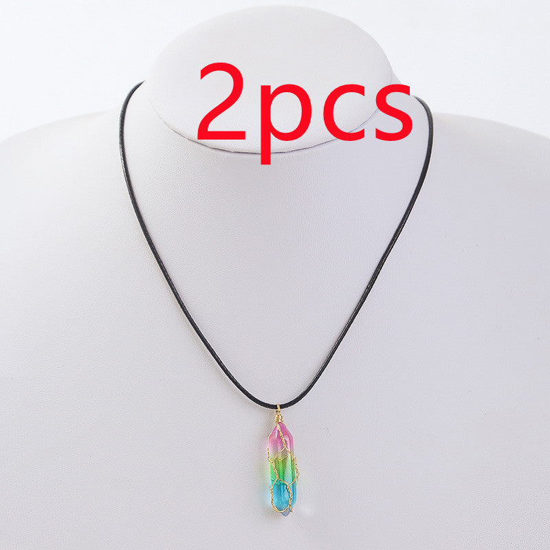 Women's Transparent Geometric Diamond Crystal Necklace - BLUTIFUL1